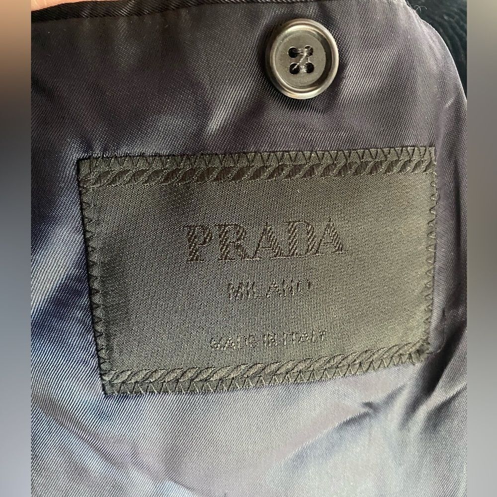 PRADA men's navy blue corduroy jacket size 52R - Picture 3 of 15